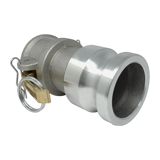 Gloxco Aluminum Type DA Cam and Groove Hose Fitting, Reducer, 1.5" Female Camlock x 2" Male Camlock (CAM-1520-DA-AL)