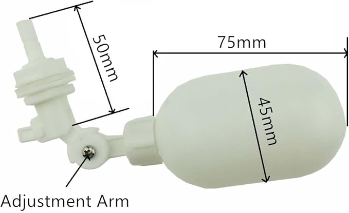 1/4 inch Tube Float Valve Kit for RO Water Reverse Osmosis System water filter Push in to Connect Pipe Hose Tube Fittings CCK tube（ball valve +L+15 feet pipe） (blue)
