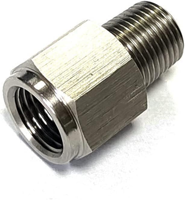 1/8" NPT Male To M10x1.0 Female Gauge Sender Adapter M10 Fuel Oil Trans Brakes