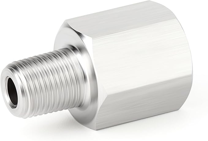 TAISHER 10PCS 304 Stainless Steel Pipe Fitting, Reducer Adapter, 1/8" NPT Male x 1/4" NPT Female