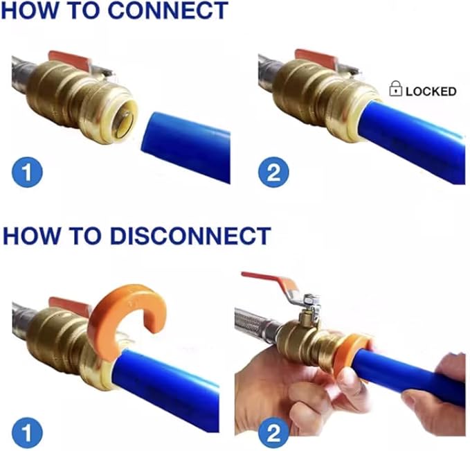 XFITTING Push Fit 1 Inch x 3/4 Inch Push Fit Coupling, Push Fit Reducing Coupling, 27-4-8=10XX, 10 Pieces