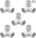 YSIL PVC Fittings Elbow Furniture Grade Connector 3 Way 2 Inch 5Pcs for DIY PVC Structure and Frame,Fits 2" Sch 40 PVC Pipes