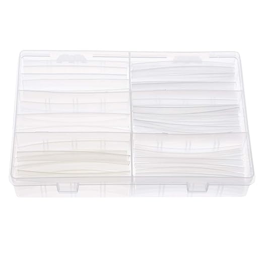 104 PCS Clear 3:1 Heat Shrink Tubing Kit Dual-Wall Adhesive Lined Heat-Shrink Tube Assortment Kit