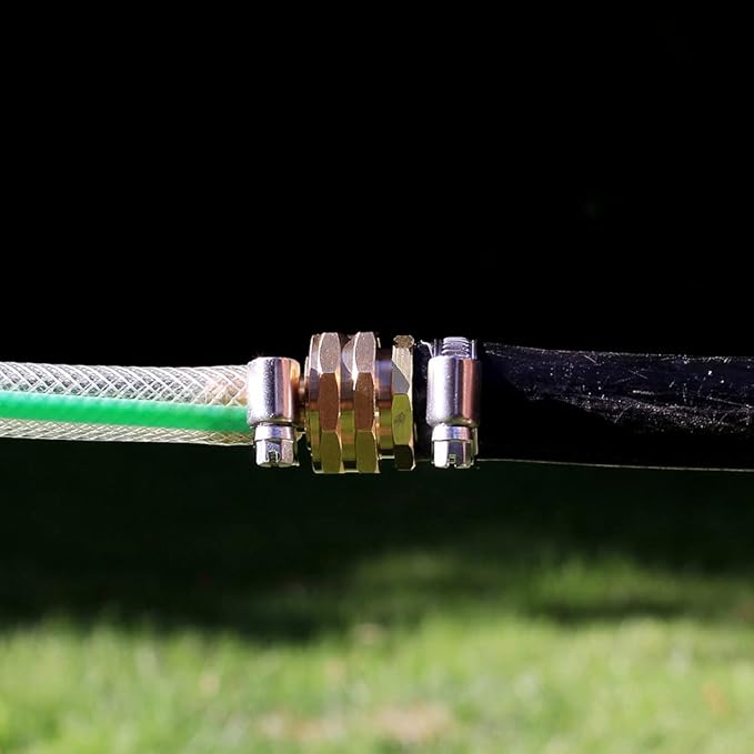 Solid Brass Garden Hose Repair kit Connector with Clamps 1/2" Barb x 3/4" Female,Fit for Garden Hose Fitting,Male and Female Hose Fittings