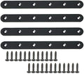Alise Flat Bracket ,8 Inch Black Mending Plate Flat Brace for Wood Shelves