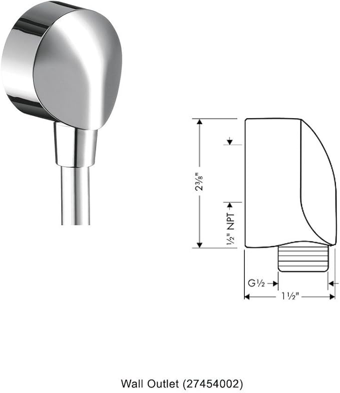 Hansgrohe Chrome Raindance Shower Set w/Handshower Wallbar, Pressure Balance Valve Trim w/Diverter, Rough, Chrome