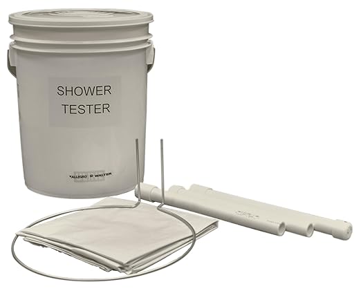 Allegro 1500 | Emergency Shower Tester Kit | ANSI/ISEA Z358.1 Compliant | Vinyl Funnel Sleeve with PVC Handle | Includes 5-gal Storage Bucket with Lid | Easy Safety Shower Testing