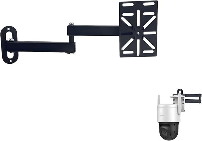 Movable L-Shaped Dome Camera Bracket, Used for Wall-Mounted Installation of Security Dome Cameras, Camera Installation, (Movable L-Shaped Bracket + Wall-Mounted Bracket) (7.8in+7.8in)