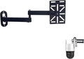 Movable L-Shaped Dome Camera Bracket, Used for Wall-Mounted Installation of Security Dome Cameras, Camera Installation, (Movable L-Shaped Bracket + Wall-Mounted Bracket) (7.8in+7.8in)