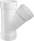 LESSO 4" PVC Pipe Fitting, Deep WYE DWV, 4 inch PVC DWV Fitting High Flow Capacity White for Plumbing and Pool Systems, SCH40 (1 Unit Piece)