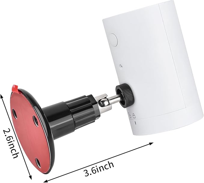 ALERTCAM 2Pack Adhesive Wall Mount for Stick Up Cam & Outdoor Cam Plus, 360 Degree Adjustable Screwless Bracket for Your Surveillance Camera, 2 Ways Installation Without Drilling (Black)
