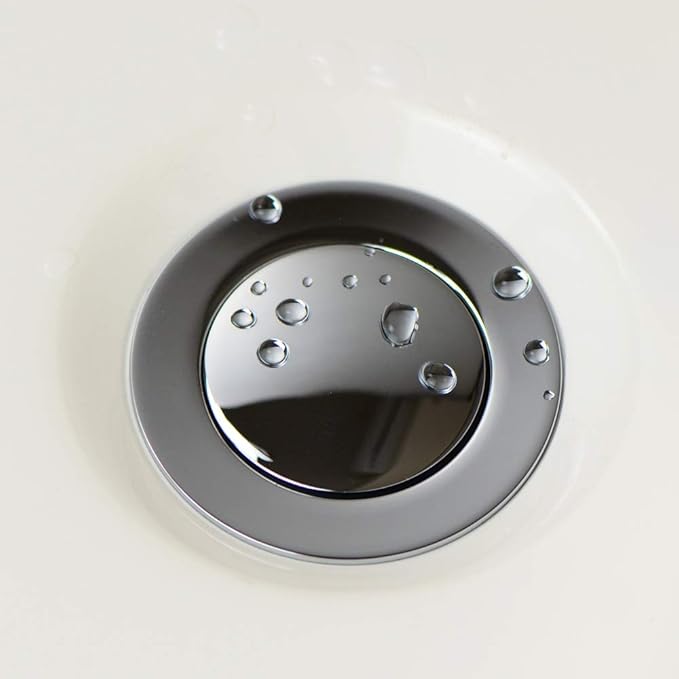 Purelux Bathroom Sink Drain Stopper Faucet Vanity Sink Pop Up Drain Assembly with Overflow, Chrome Finish