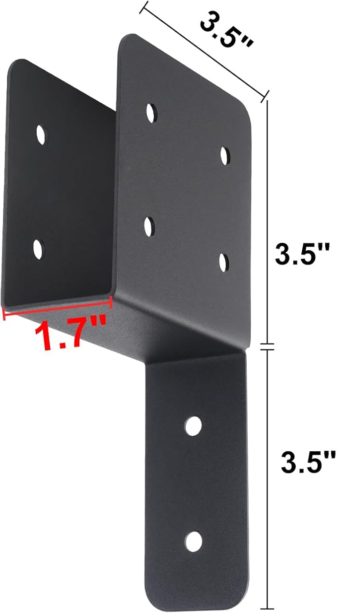 4 Pcs Joist Anchor Connector Fit 2"x 4"Post，Roof Tie Header Hanger Joint Post Cap,Truss to Beam Connector Roof Tie Header Hanger for Outdoor House Carport Shed ,Pergola or Light Steel Frame