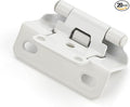 Ravinte 20 Pack 10 Pairs Semi-Overlay 1/2 inch Self-Closing Face Frame Cabinet Hinges White Half Wrap-Around Kitchen Door Hinges Face Mount Cabinet Hardware