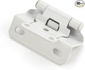 Ravinte 60 Pack 30 Pairs Semi-Overlay 1/2 inch Self-Closing Face Frame Cabinet Hinges White Half Wrap-Around Kitchen Cabinet Door Hinges Face Mount Cabinet Hardware