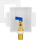 HeSun Sweat Ice Maker Outlet Box,Inlet 1/2 Inch MIP x Outlet 1/4 Inch OD Compression Connection,with 1/4 Turn Shut Off Valve