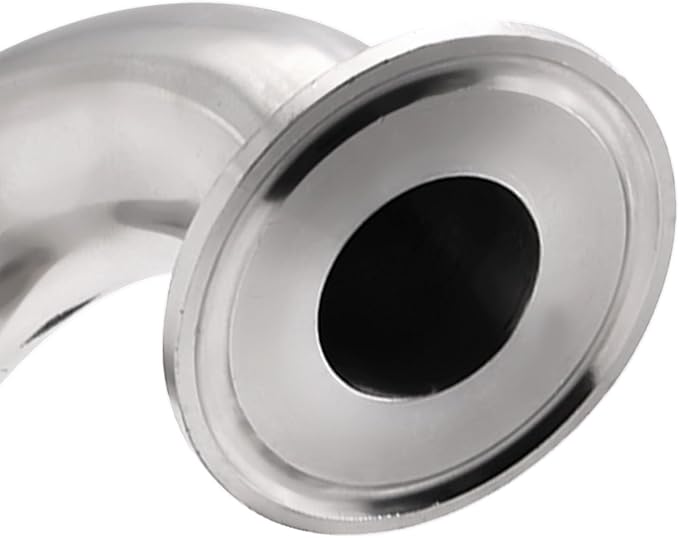 DERNORD Sanitary Hose Barb Pipe Fitting 1.5" Tri Clamp (50.5MM Ferrule) 90 Degree Elbow (Tube OD: 3/8"/10MM (1.5 Tri-clamp))