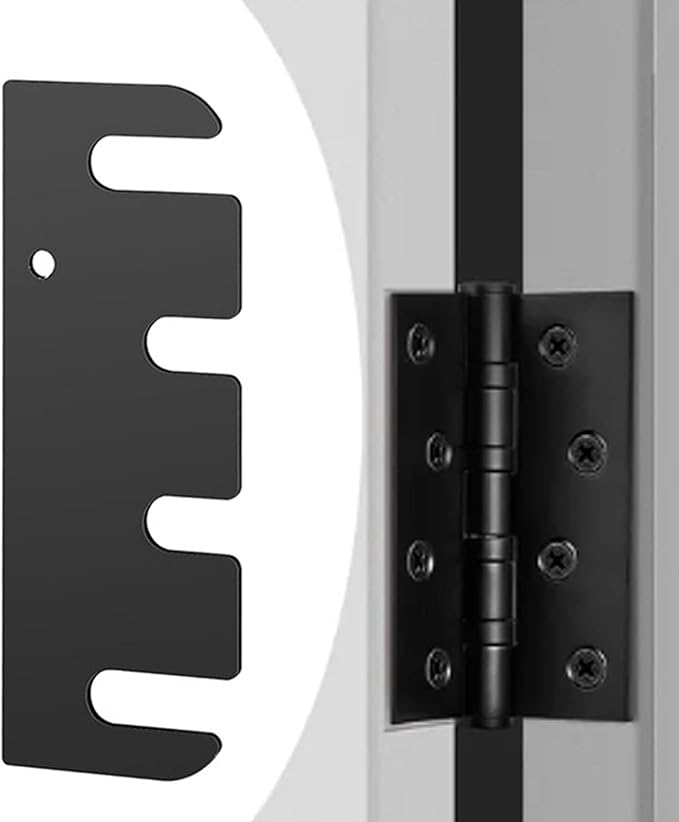 10Pcs Stainless Steel Door Hinge Spacer Plates Replacement Door Hardware Reinforcement Shims Easy to Installation Nonslip Metal Hinge Spacer