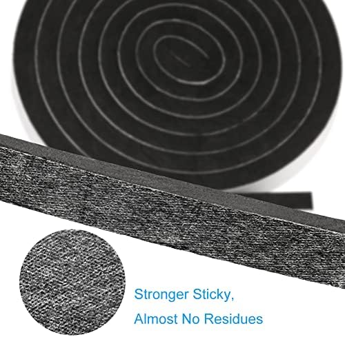 Weather Stripping Door Seal, 1/2 Inch Wide X 3/8 Inch High Density Foam Tape Weather Strip for Door and Window Insulation, Single Side Door Sealer Total 13FT
