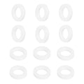 MECCANIXITY PTFE Flat Washers, 12Pack 16mm OD 10mm ID 3mm Thick Sealing Spacer Gasket Ring for Faucet Pipe Hose Bolt Machinery, White