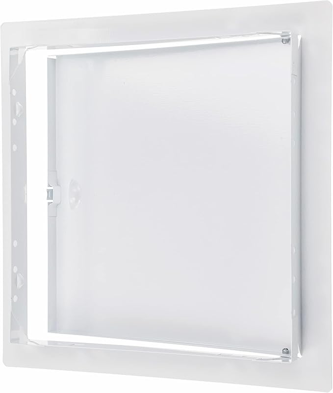 8" x 8" White Metal Access Panel for Drywall - Service Shaft Door Panel for Plumbing, Electricity, Heating, Alarm Wall Access Hole Cover