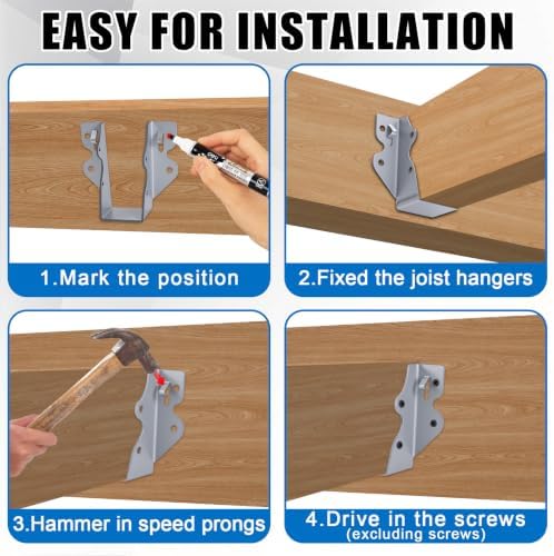 16 Pcs 2"x 4" Galvanized Joist Hanger|1.5mm Thick