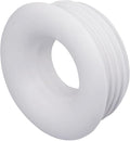 (Pack of 1) White Rubber Sleeve for Drain Pipe, 1.57" x 0.98" (50 x 25 mm) Pipe Connector, Adaptor, and Reducer