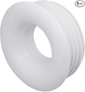 (Pack of 5) White Rubber Sleeve for Drain Pipe, 1.57" x 0.98" (50 x 25 mm) Pipe Connector, Adaptor, and Reducer