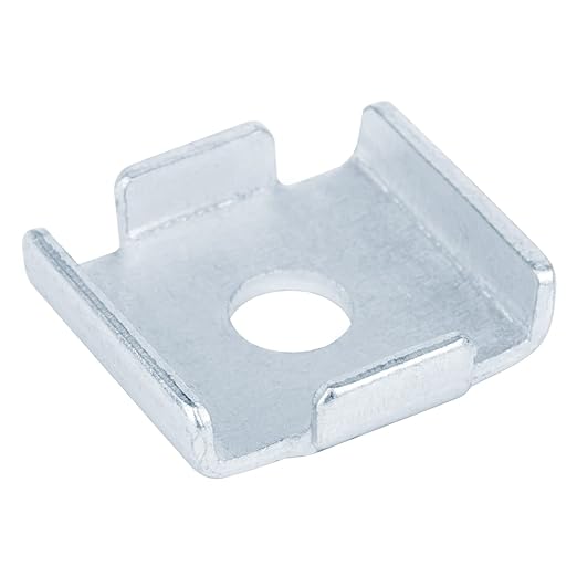 20 Pcs Square Washers Accept 1/2" Bolt, Flat Saddle Washer for 1-5/8" Strut Channel