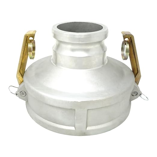 Gloxco Aluminum Type DA Cam and Groove Hose Fitting, Reducer, 6" Female Coupler x 3" Male Adapter (CAM-6030-DA-AL)