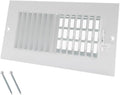 8 x 4 Inch [Duct Opening] Air Vent Covers for Wall or Ceiling - High Airflow 2 Way Steel Ventilation - Adjustable Wall/Ceiling Register, 9-3/4 Inch x 5-3/4 Inch [Overall Dimensions]