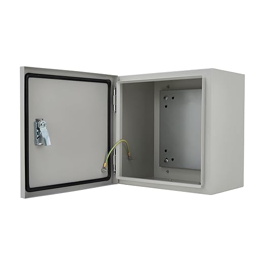 Outdoor Electrical Box, 12"x12"x8" NEMA 4X Steel Enclosure, IP67 Waterproof & Dustproof, Lockable Electrical Junction Box with Mounting Plate and 2 Keys, Indoor and Outdoor Use
