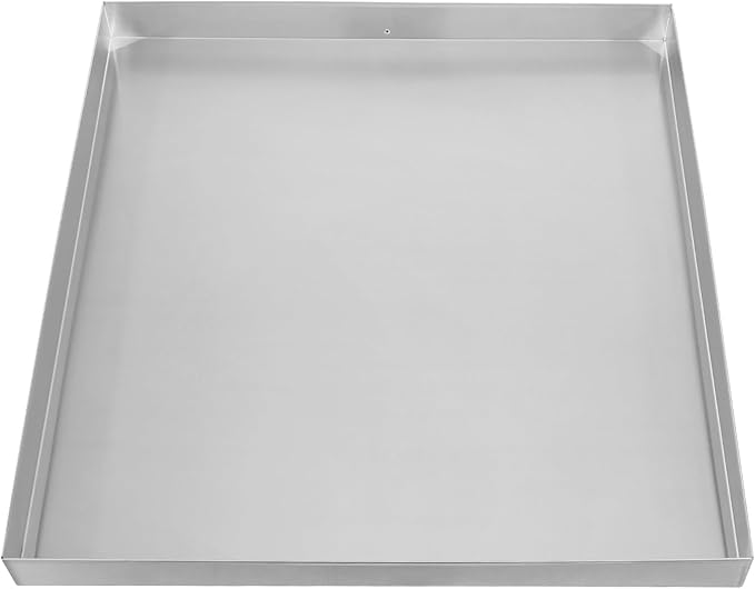 28" x 30" x 2.5" Washing Machine Pan Washing Machine Drip Pan w/Drain Hole & Hose Adapter 304 Stainless Steel Drain Tray for Electric Water Heater & Air Conditioning Units