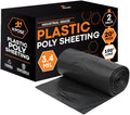 Xpose Safety Black Plastic Sheeting 2 Pack – 20' x 100' Rolls – Heavy Duty 3.4 Mil Poly Sheet – Waterproof, Dustproof, Vapor Barrier – for Construction, Painting, Industrial Use