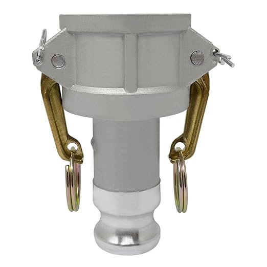Gloxco Aluminum Type DA Cam and Groove Hose Fitting, Reducer, 1-1/2" Female Coupler x 1" Male Adapter (CAM-1510-DA-AL)