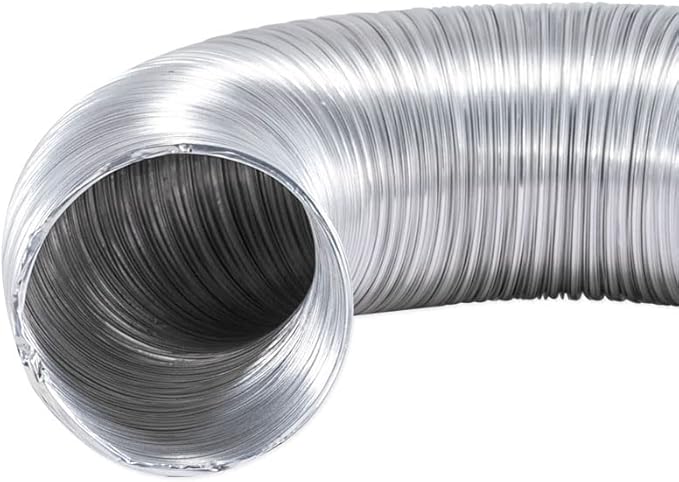 Eastman 8 Foot ArmorFlex Dryer Vent, Flexible Aluminum Duct with Clamps, Semi-Rigid, 69028