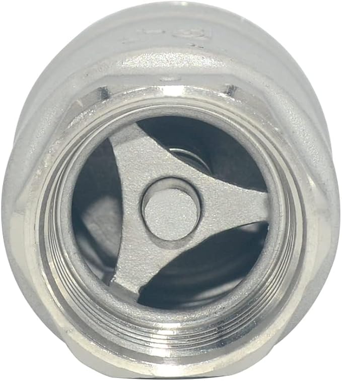 1" NPT Female WOG1000 Check Valve, Spring Loaded In-line Low Cracking Pressure, Stainless Steel SS316 CF8M (1 Inch)…