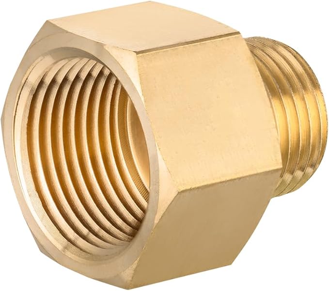(Pack of 10) EFIELD Brass Fittings, 3/8" Male Pipe x 1/2" Female NPT Threaded Pipe Reducer Adapter Fittings,(NPT039)