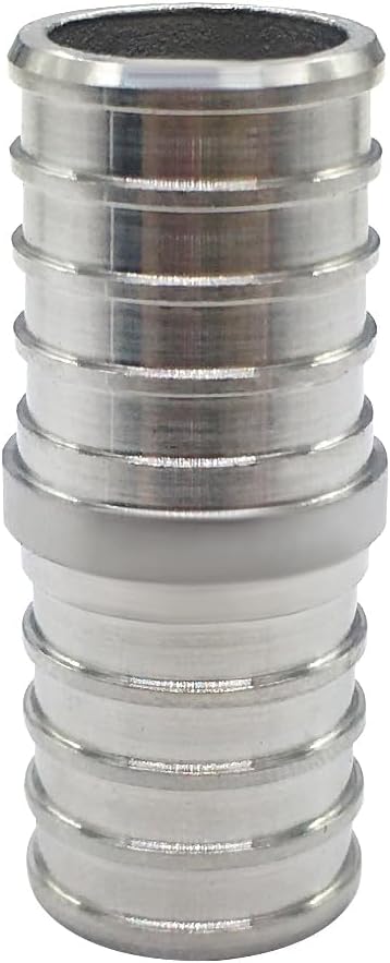 (Pack of 3) PEX 1/2 Inch Straight Stainless Steel Coupling, Stainless Steel Crimp Pipe Fitting For Pex Pipe