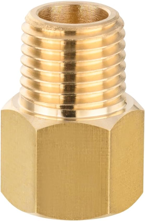 (Pack of 10) EFIELD Brass Fittings, 1/4" Male Pipe x 1/4" Female Pipe Reducer Adapter Fittings,(NPT016)