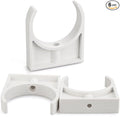 63mm/2.48" (6 PCS) U-Shaped PVC Pipe Clamps (White), Hose Hanger Support, High Strength for Home Plumbing, TV Trays, Water Supply, Garden Tubing, PEX, UV Resistant, fit for 2" PVC Pipe Sch40