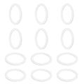 MECCANIXITY PTFE Flat Washers, 12Pack 50mm OD 40mm ID 3mm Thick Sealing Spacer Gasket Ring for Faucet Pipe Hose Bolt Machinery, White
