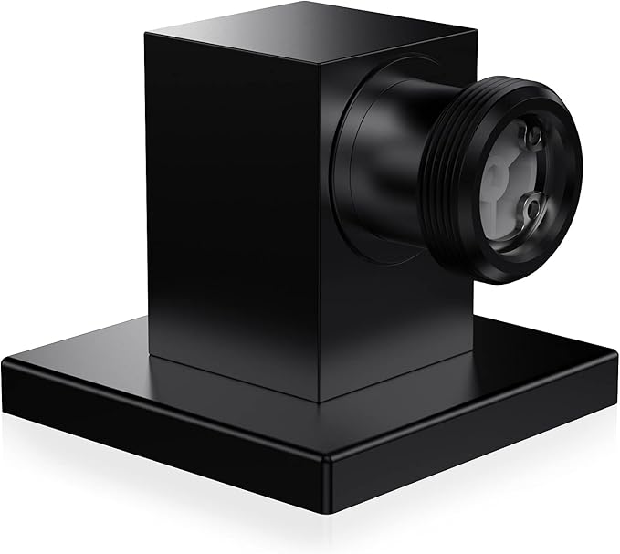 Wall Mounted Supply Elbow, Wall Elbow for Hand Shower, Solid Brass Square Wall Supply Elbow, Check Valve Included (Square, Matte Black)