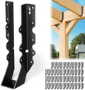 50 Pcs Black 2x10 Joist Hanger,LU210 18 Gauge Double Shear Face Mount Joist Hanger,Hurricane Ties for Rafters Tie Brackets Great for Floor Deck and Ceiling Joists