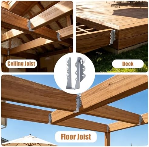 2x6 Joist Hangers Galvanized 60 Pcs,16 Gauge Face Mount Joist Hanger