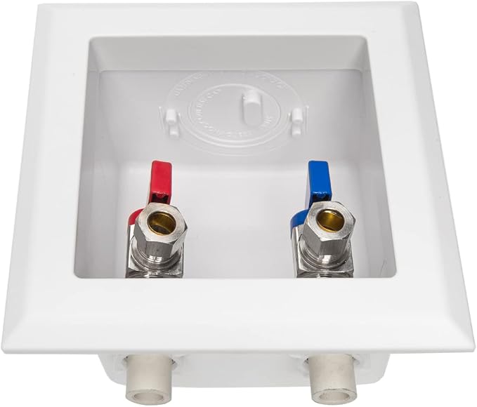 EFIELD Pre-Assembled Faucet Outlet Box, 1/2-Inch CPVC PPE Intet with Installed 1/4-Turn Ball Valve for Hot & Cold Water Supply, Chrome Plate,(FC001)