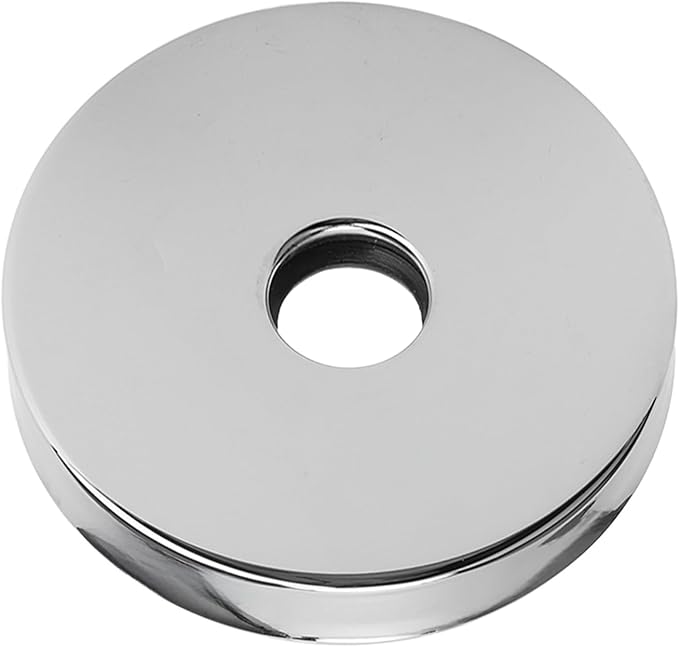 Corla Modern 3.5” Escutcheon Plate Extra Large | Shower Arm Flange Universal Replacement Cover Round 3 1/2 Inch (Chrome)