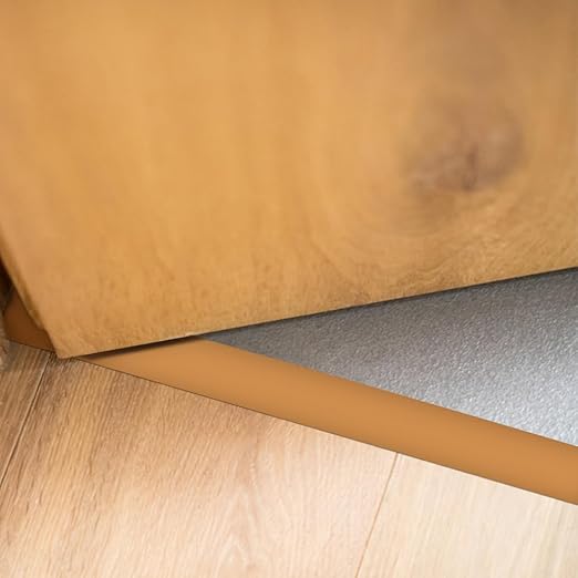 8Ft Floor Transition Strip, 3in Wide Self Adhesive Vinyl Threshold Strip for Joining Floor Gaps Wood Grain Design Tap(Brown)