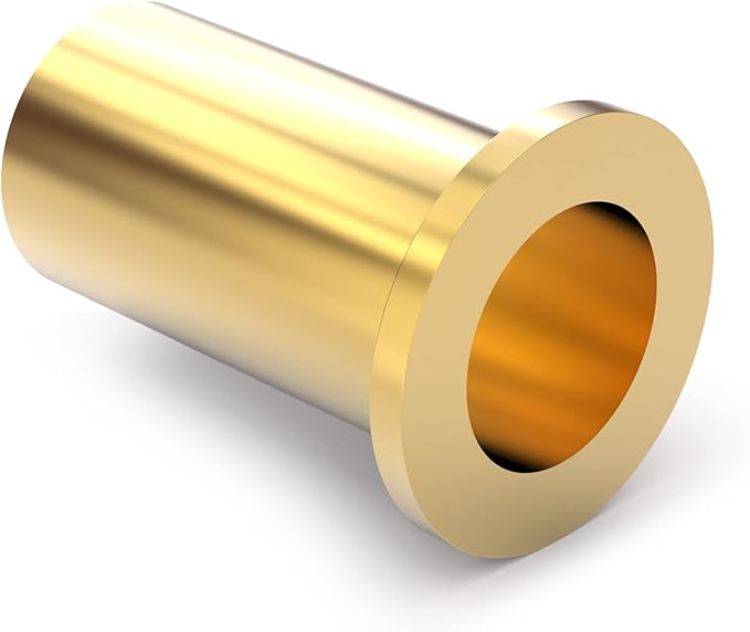 GASHER 100PCS Brass Compression Fitting, Brass Compression Insert Tube Support 1/4" Tube OD