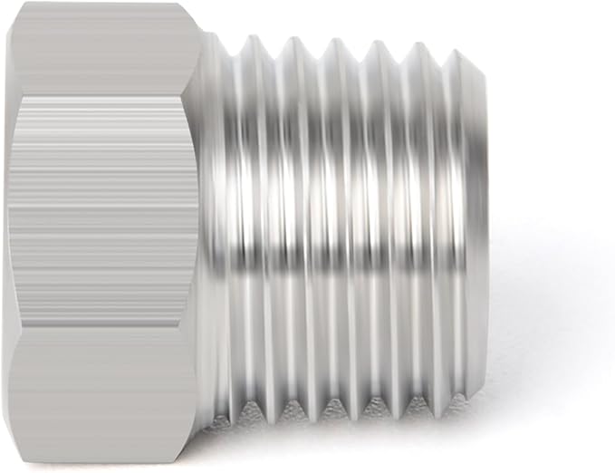 TAISHER 5PCS Stainless Steel Outer Hex Thread Socket Pipe Plug Fitting 3/8" NPT Male